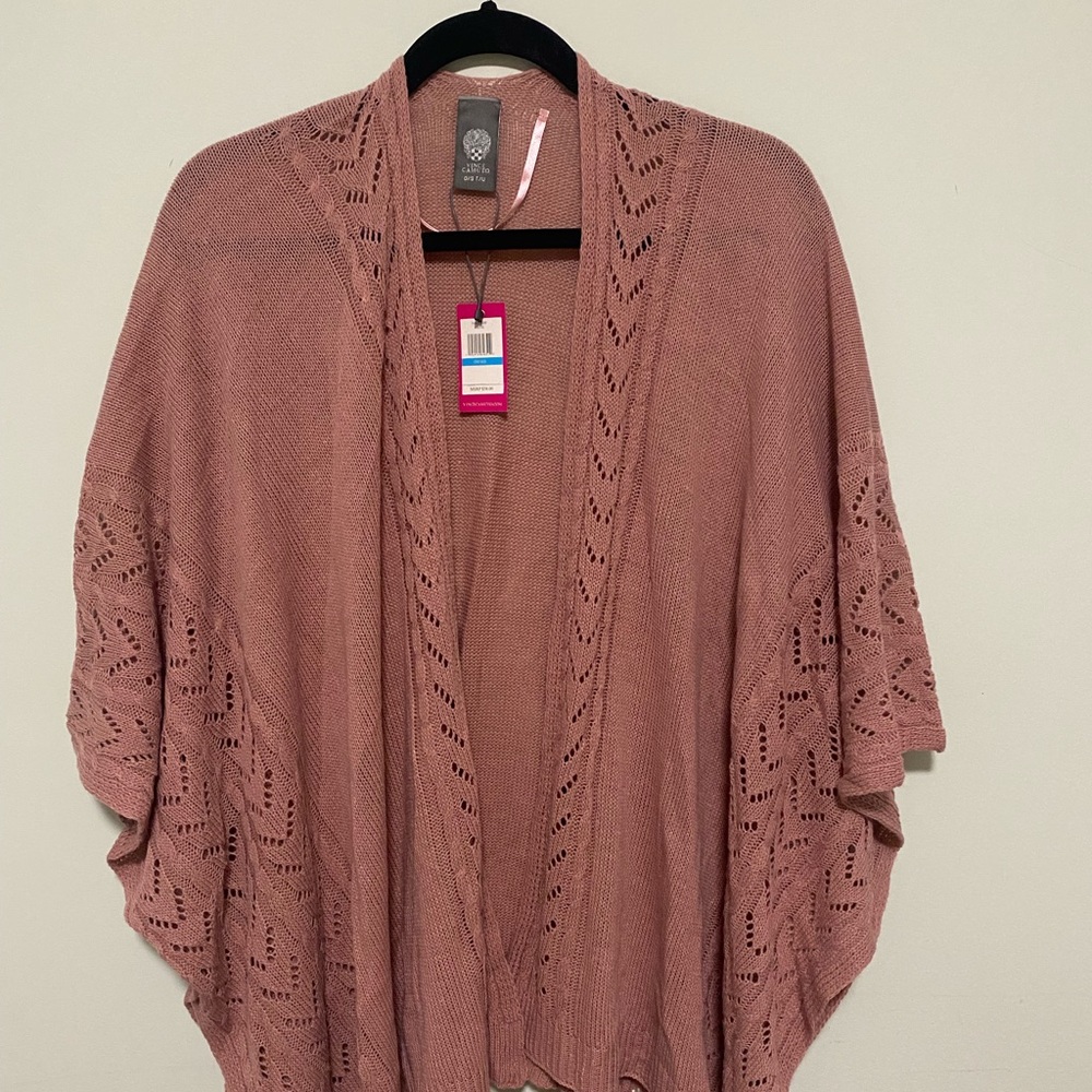 Vince Camuto Pink, Open, Cardigan